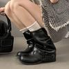 Thick-soled brown British Martin boots children's new autumn and winter Merad Sichuan-Tibet western cowboy boots