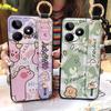 Waterproof Anti-dust Phone Case For Realme C53/Narzo N53 Ring Cartoon Shockproof Anti-knock Soft case Silicone Lanyard