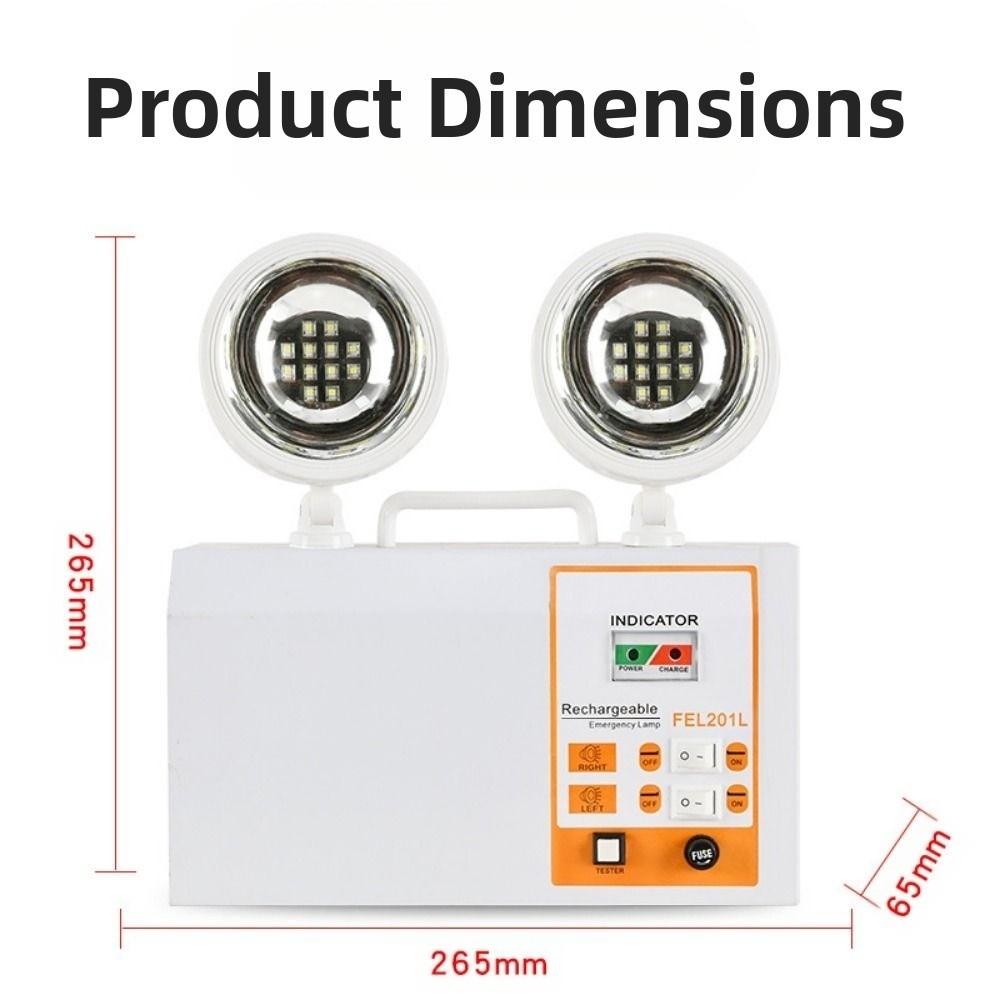 3W Power LED Emergency Light Double Head Fire Emergency Light Emergency Light  Corridor Lighting