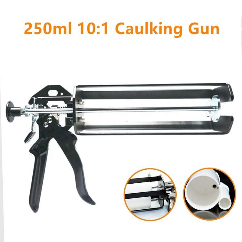 250ml 10:1 Manuelle Hand-Kartuschenpresse AB Klebstoff-Spenderpistole Doppelte Epoxidpistole