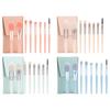Eye Catching Synthetic Fiber 8pcs Makeup Brushes Macaron Colors Unisex Cosmetic Brushes For Professional Look