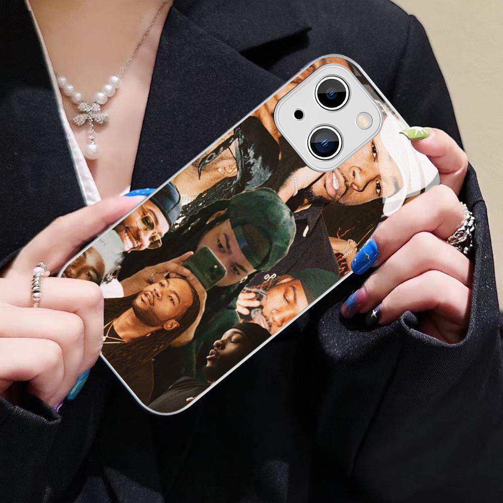 

P-Partynextdoor Rapper Phone Case For IPhone 14 13 12 Mini 11 Pro XS Max X XR 14 Plus Tempered Glass Cover iphone 14