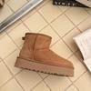Henan Sangpo Sheepskin Snow Boots, Warm Wool Classic Style 5854, Thick Sole, Versatile Winter Fashion.
