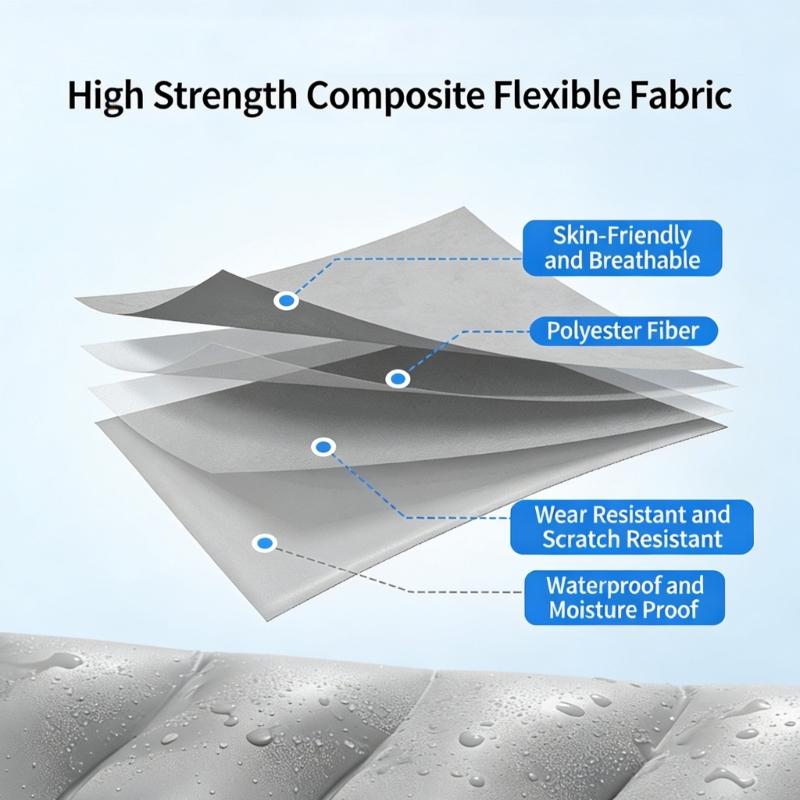 Foldable Inflatable Car Mattress for Comfortable Sleep with builts in Pillows and Cup Holders Ideal for Road and Camping Adventures