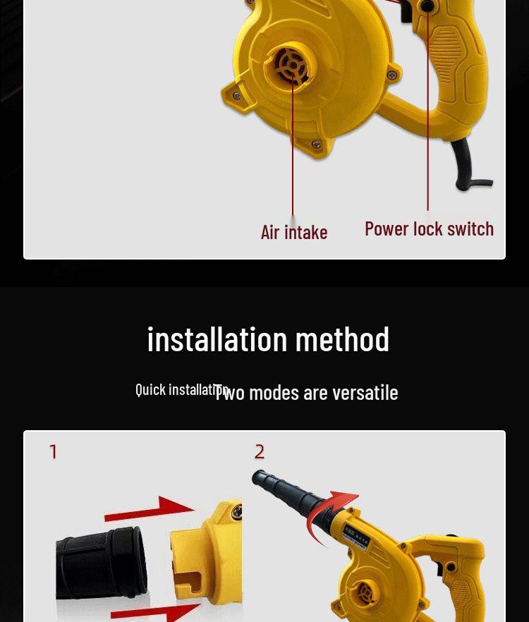 High-Power Industrial Hair and Dust Blower: Adjustable-Speed Handheld for Home and Car Use
