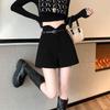 Women's High-Waisted A-Line Wide-Leg Pants - Autumn/Winter Casual Slimming Suit Shorts