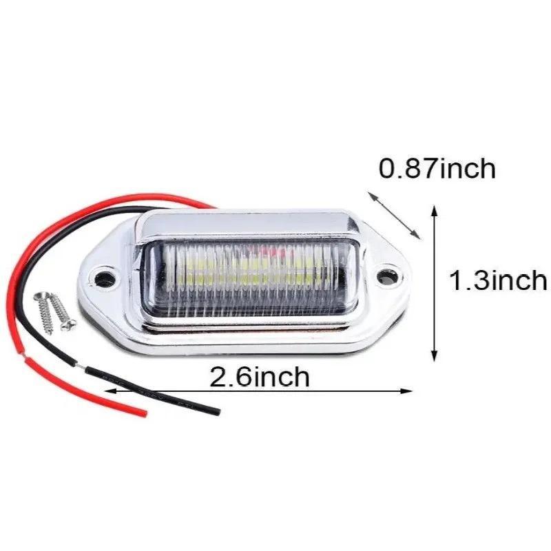 2 Pcs Truck Side Lights 12V 24V Universal Waterproof Side License Plate Light For Buses Trailers And Trucks