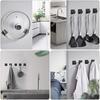 Original Wall Hangers Without Nails Heavy Duty Adhesive Towel Bathrooms Bathroom Mounted Black Metal Hook Hooks
