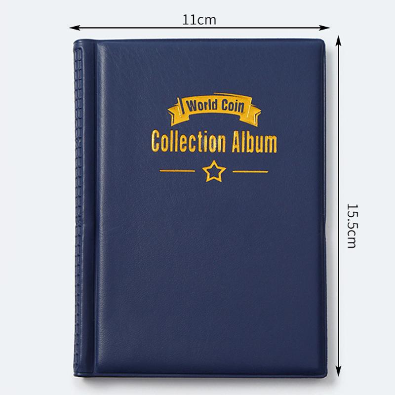 Kniha na sbírku mincí se 120 kapsami 10 stran Držák na sbírku mincí Album Organizér na pamětní mince Úložný prostor