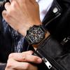 POEDAGAR Luxury Chronograph Square Man Watch Waterproof Luminous Date Men Watch Sports Leather Men's Watches Quartz