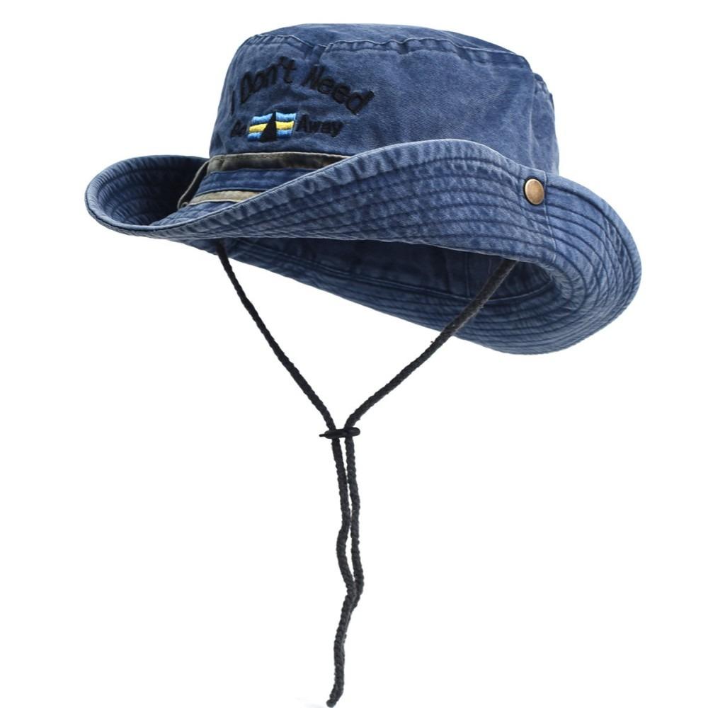 Sunscreen Western Cowboy Hats Windproof Sun Hats Unisex Fisherman Caps Camping