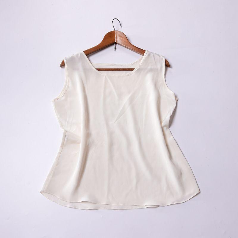 

Solid Color Loose-Fitting Large Size Spaghetti Straps Sleeveless Base Silk Beige White Bust size 104-106cm