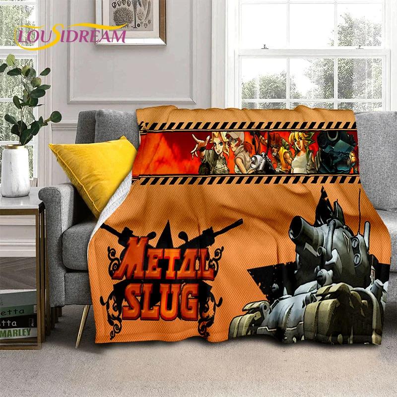 Cartoon Metal Slug Gamer Retro Game Blanket,Soft Throw Blanket for Home Bedroom Bed Sofa Picnic Travel Office Cover Blanket Kids