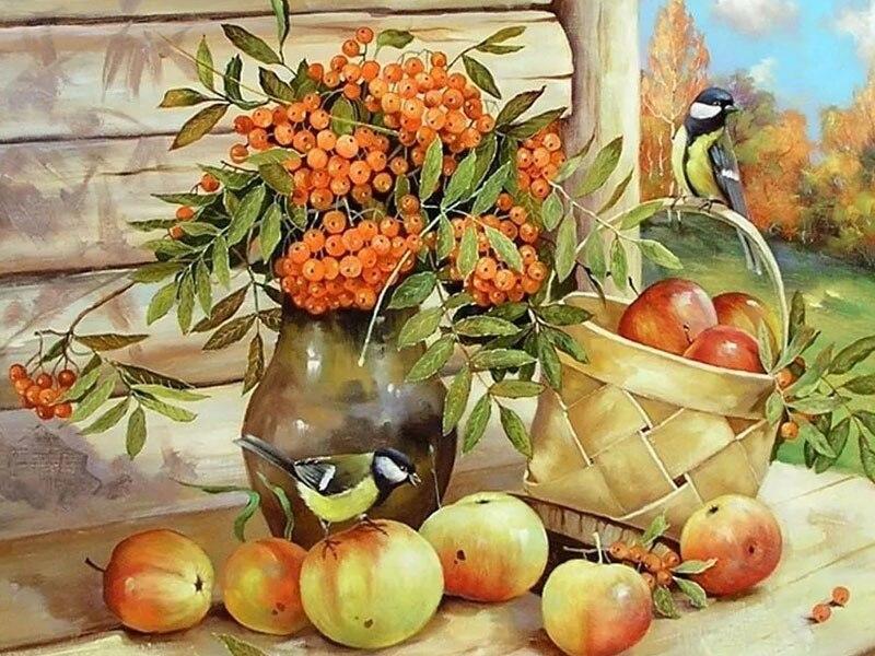 

Повне кругле свердло 5D Diy Алмазний живопис Фрукти Квіти Вишивка хрестиком Настінні картини Кухня Домашня прикраса Full Round 20x30CM