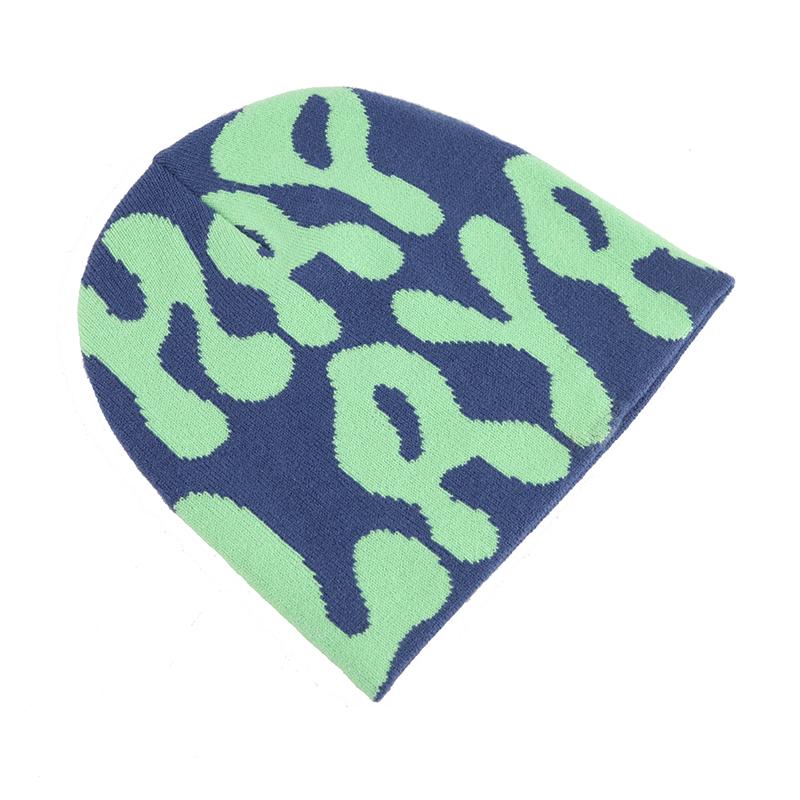 Unisex Running Acrylic Hat Jacquard Beanie Custom Logo Big Letter Knit Beanie Hat