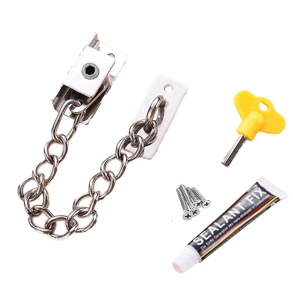 Stainless Steel Window Chain Lock,guard Door Restrictor Child Window Safety Security Chain Lock