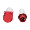 Conjunto de conectores de tomada industrial IP67 à prova d'água 3 fases de energia 4 pinos 63A 3P+E 380415V