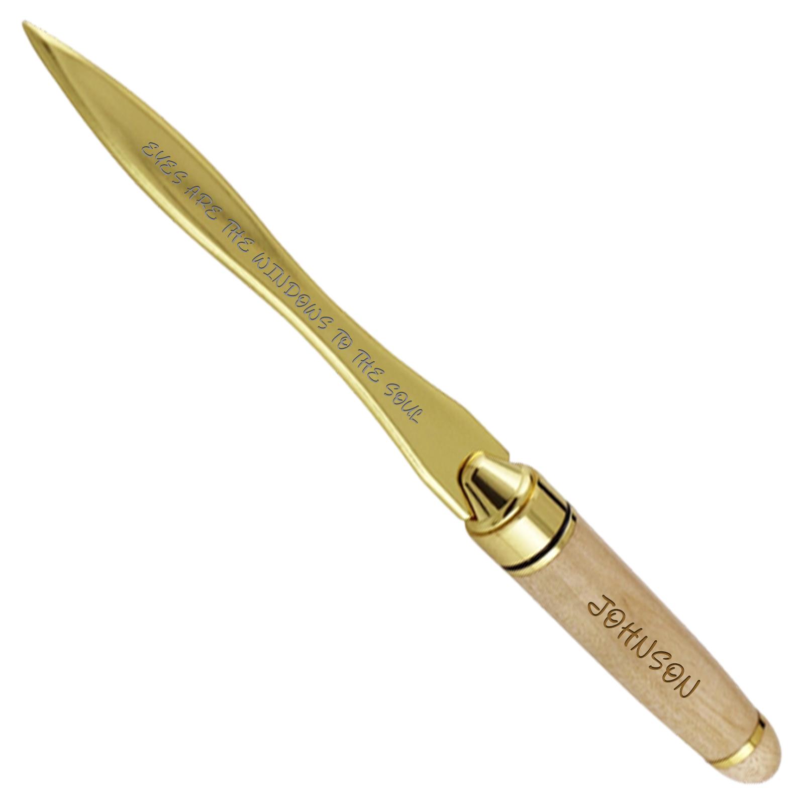 

Personalized Stationery Gifts, Wooden Letter Openers, Paper Cutters, Walnut Wood Letter Openers. one size
