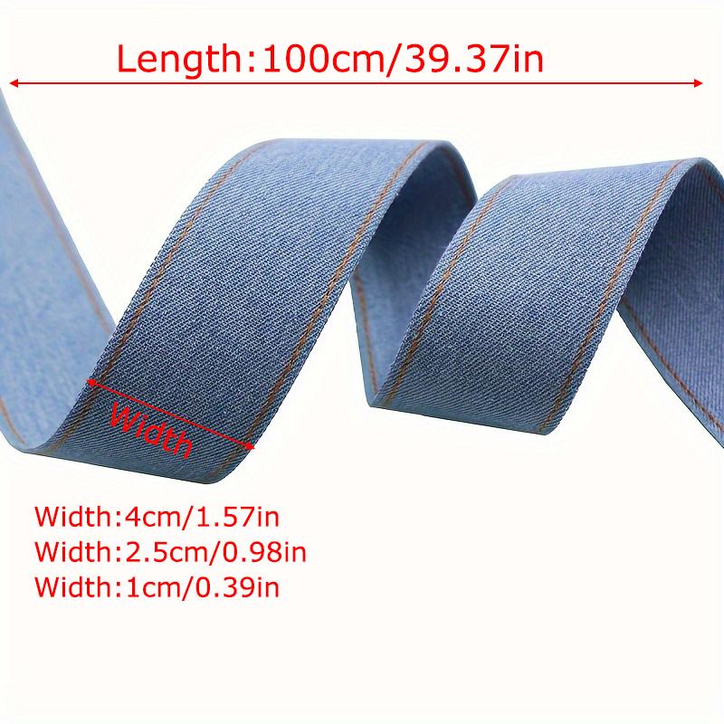 1Roll Versatile Hair Accessories Dark Blue Bag Straps Cowboy Webbing Creative Handicrafts DIY Gift Packaging