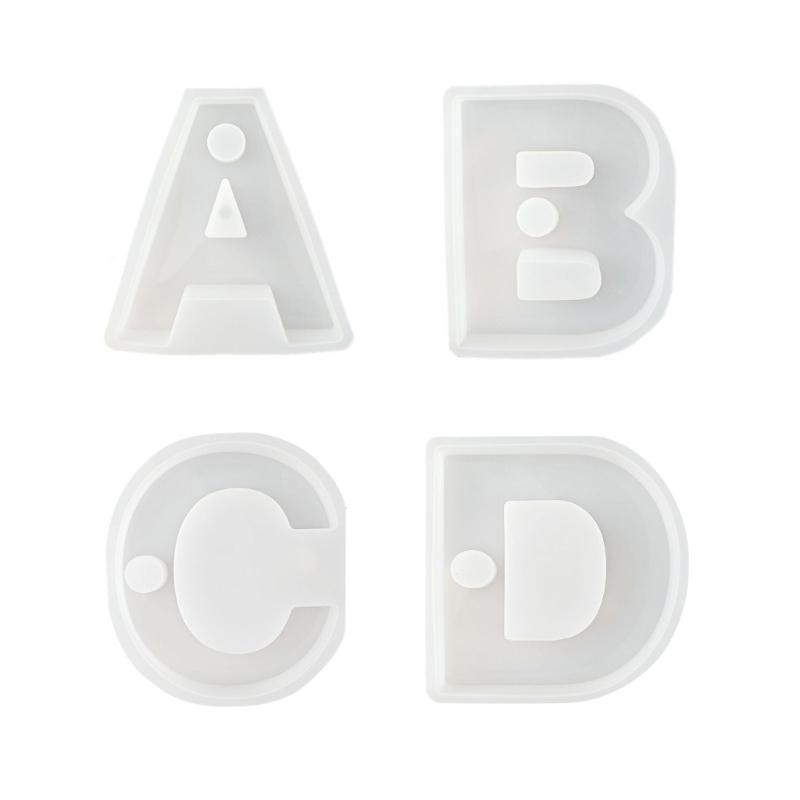English Letter Shape DIY Silicone Mold 3D Handmade Candle Holder Molds Gypsum Resin Mold Craft Candlestick Mould Decor