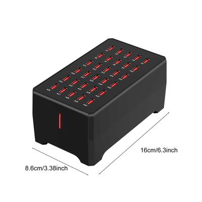150W USB Charger Station 30 Ports USB Charging Dock Multi-port Charger Desktop Smart Charger for