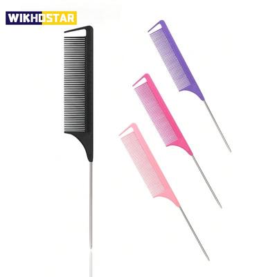 Acier inoxydable queue pointue peigne à cheveux professionnel brosse à cheveux outil de coiffage salon peigne à cheveux Spécial pour perruques en cheveux naturels