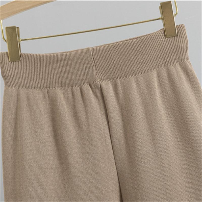 Casual Fashion Set Women's Autumn Winter Striped Shawl Coat Tank Top Wide Leg Pants 3 Piece Set