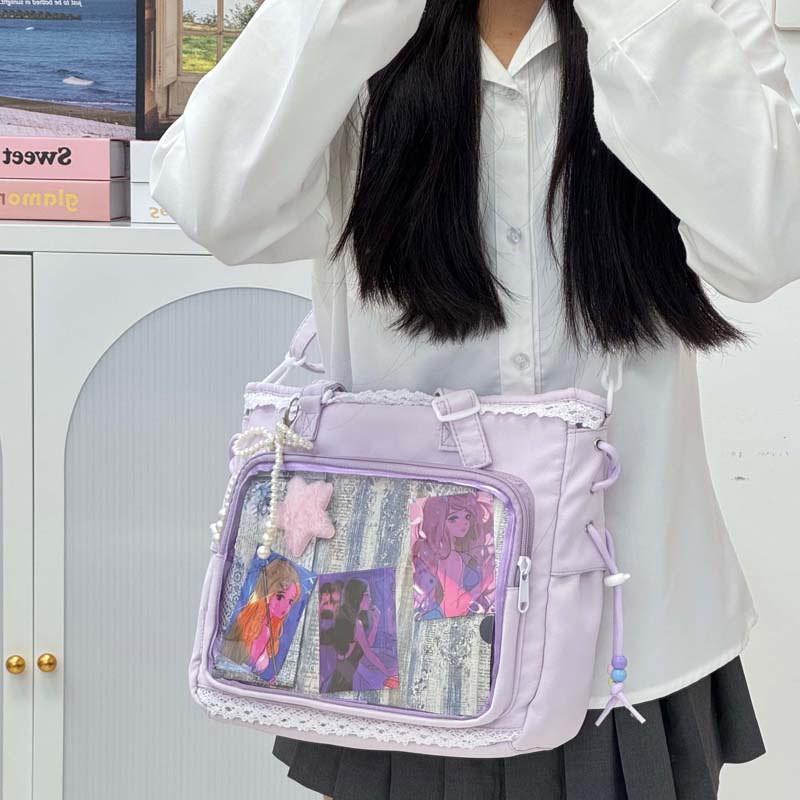 Japanese Transparent Tote Bag With Pvc Material For Casual Daily Use And School Commute Women