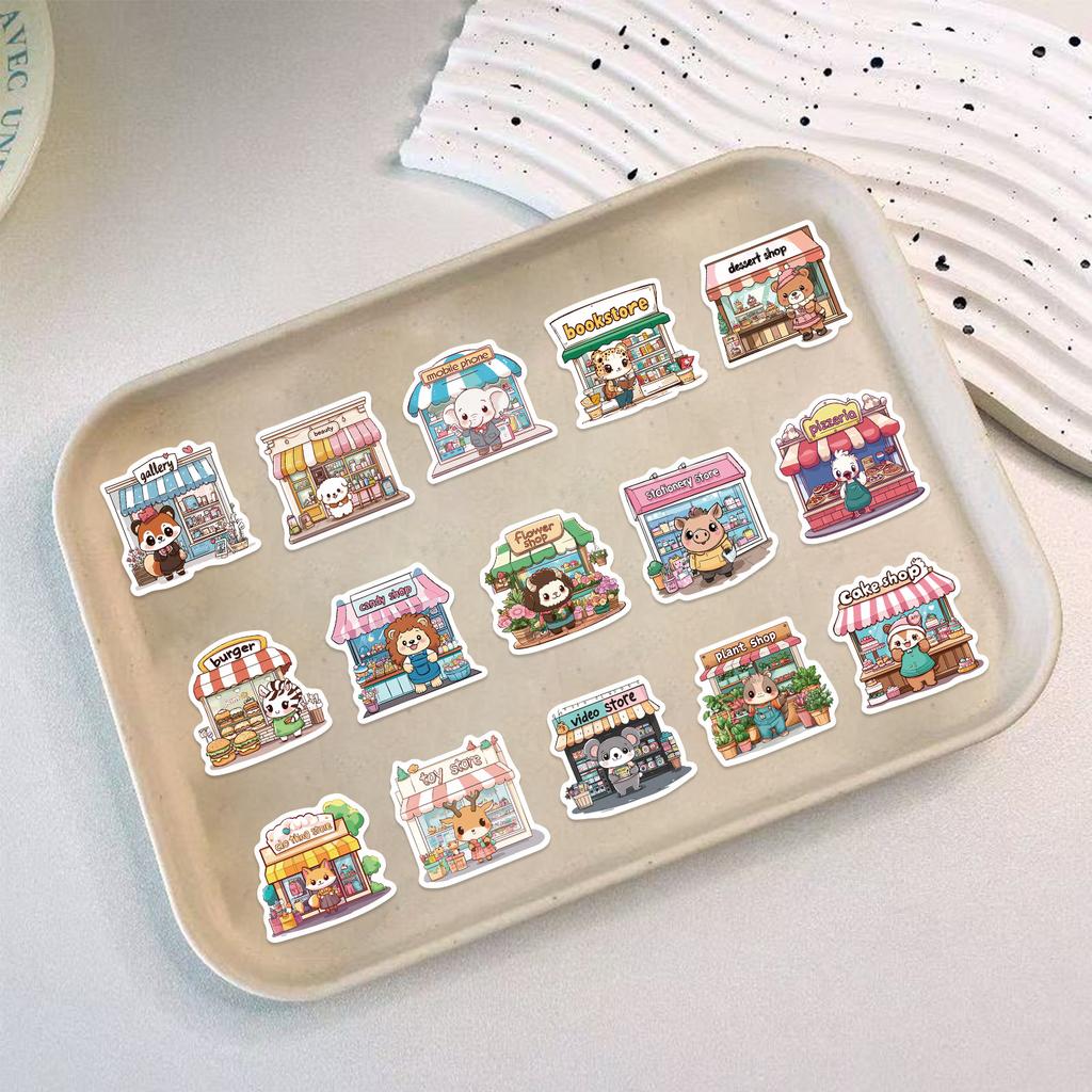 50 Cartoon Funny Storefront Graffiti Stickers Decorate Guitar Notebook Suitcase DIY Waterproof