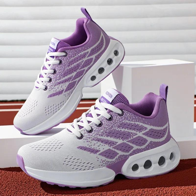 Women's New Trendy and Comfortable Sports Shoes with Soft Sole and Air Cushion Breathable Women's Plus Size Running Shoes