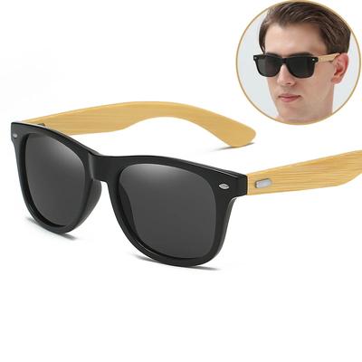 Nowe Modne Okulary Przeciwsłoneczne dla Dorosłych Męskie Damskie Vintage Bambusowe Drewniane Kwadratowe Okulary Przeciwsłoneczne Uv400 Outdoorowe Gogle do Jazdy Odcienie Okulary