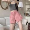 Pink Women's Casual High-Waisted Korean Style Summer Shorts