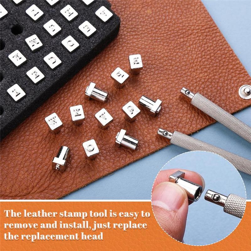 M-Modern-Leather Stamping Tools, 75 Pcs Carving Tools, Carving Kit, Leather Stamping Tools Geometric, Leathercraft Stamping Tool