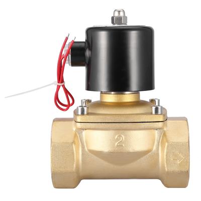 DN50 2" dvojcestný mosadzný elektrický solenoidový ventil normálne uzavretý 220 V AC