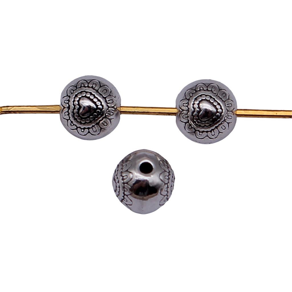 Floral Edge Spacer Beads Ornate Metal Small Hole Charms For Bohemian Beading Supplies