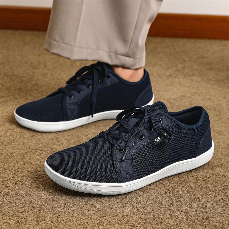 Wide Toe Mesh Casual Sports Shoes Breathable Lightweight Walking Shoes Training Exercise Sneakers Leisure Flats