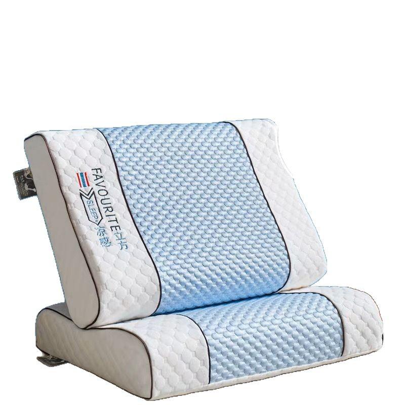 Thailand Natural Latex Neck Massage Pillow - Breathable, Cooling, and Supportive for Adults and Students