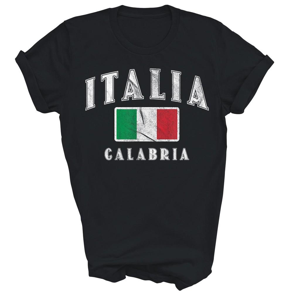 

Calabria Italian Flag Italy Italia Unisex Shirt Gift Women Men XL
