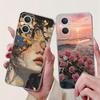 Clear For Oppo Reno 7Z 5G CPH2343 Case For Oppo Reno 8Z 5G CPH2457 Cover Luxury Butterfly Love Fashion Flowers Cool Lion Painted