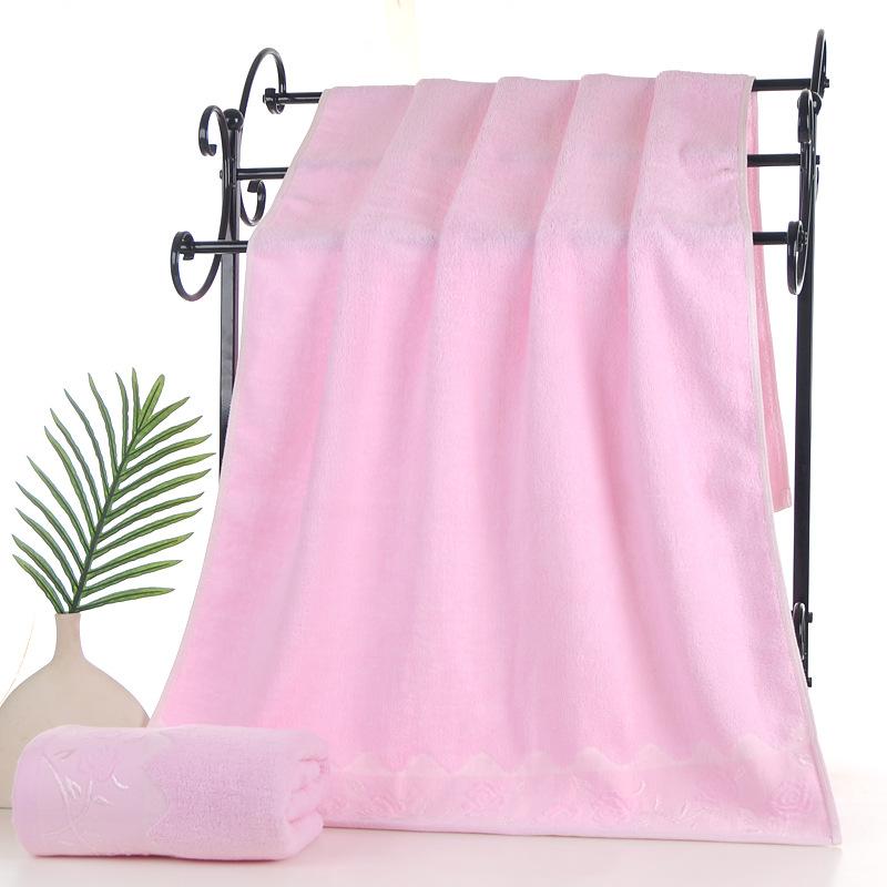 Pure Cotton Plain Water Cube Bath Towel 70 * 140 Thickened Cotton Bath Towel Gift Printing Embroidery