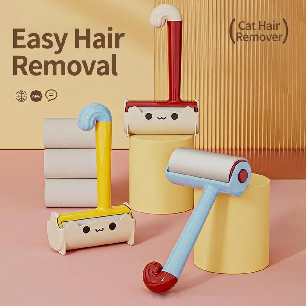 Portable Pet Hair Lint Roller With Replaceable Sheets Ultra-strong Sticky Lint Remover For Home Use