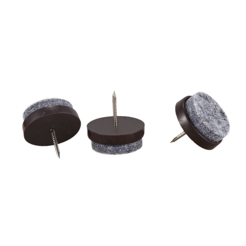 ABWR-100Pcs Chair Leg Floor Felt Pad Skid Glide DIY Nail Protectors 22Mm