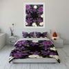 Purple and white floral Bedding sets Duvet cover sets Duvet covers Pillowcases(1 * Duvet Cover 2 * Pillowcases, without duvet insert)