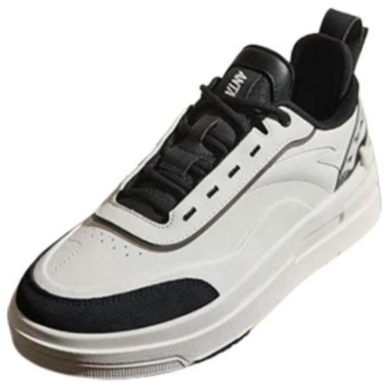 Anta Trendige Lässige Rutschfeste Abriebfeste Balance Low-Top Skate Schuhe Herren Sneakers Weiß Schwarz 912248068-3