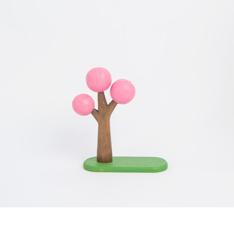 

Wooden Crafts - Handmade Small Ornaments-Big Tree, Calf, Lamb & Rabbit, Cute Wood Carvings, Perfect for Wooden Home Decor