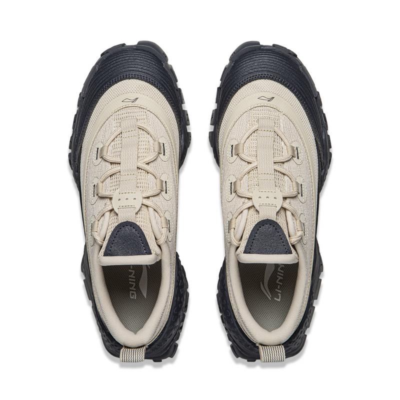 Li Ning Outdoor CF Tracing, Forest Environment Low Top Outdoor Hiking Shoes Unisex Oat Gray/Ebony Black AHCW027-3
