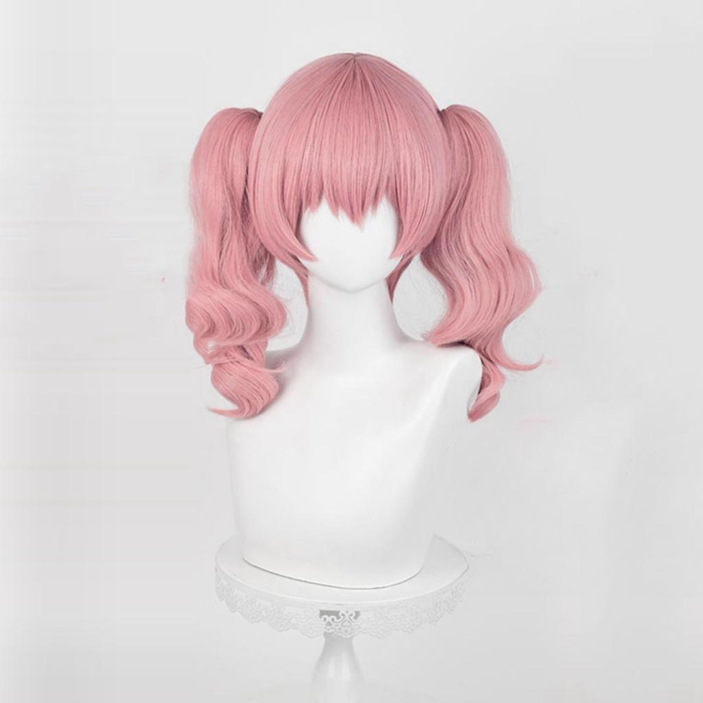 LAOBAO Cosplay Perücke - Roromiya Karuta - Zöpfe, Pink, Lange Locken, Hitzebeständig, Kostümperücke, Party, Festival, Halloween, Kostüm (Roromiya Ka