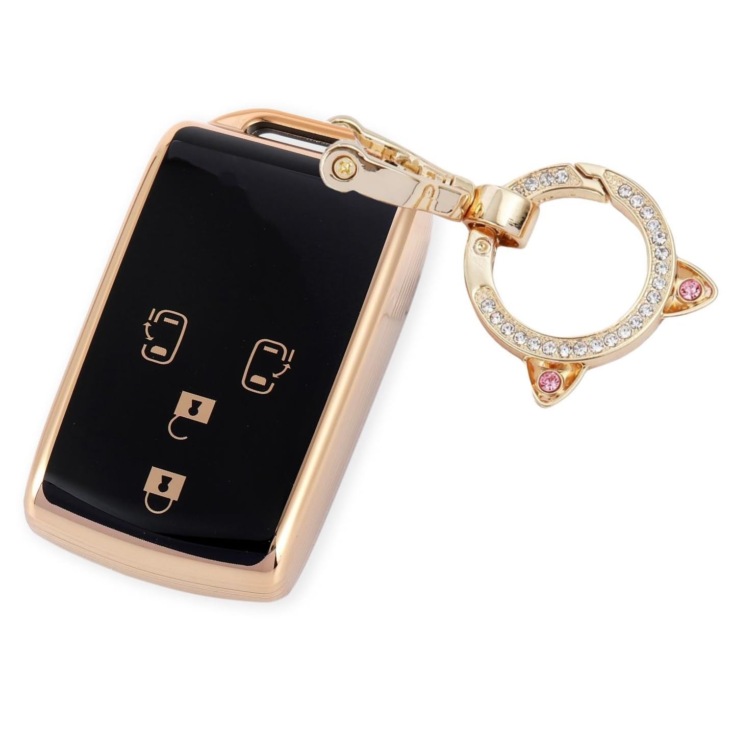 [ZANEKO] Tanto Key Case Compatible Daihatsu Tanto Custom Key Cover ZA-MEK-08FT4j-GoldBlack чёрный