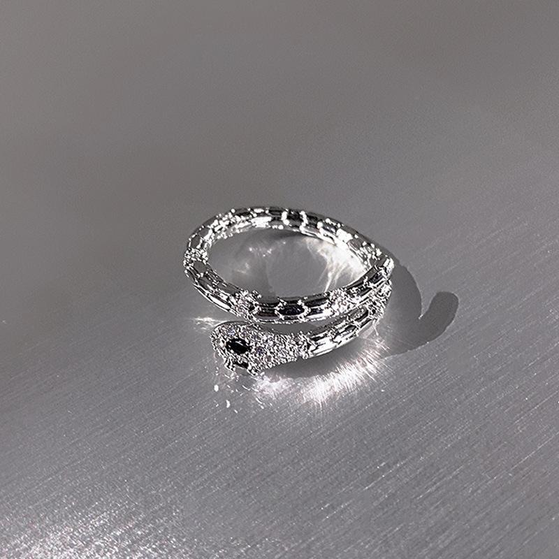 Trendy Zodiac Snake Ring: Simple, Fashionable, Adjustable for Women Adjustable Open Ring