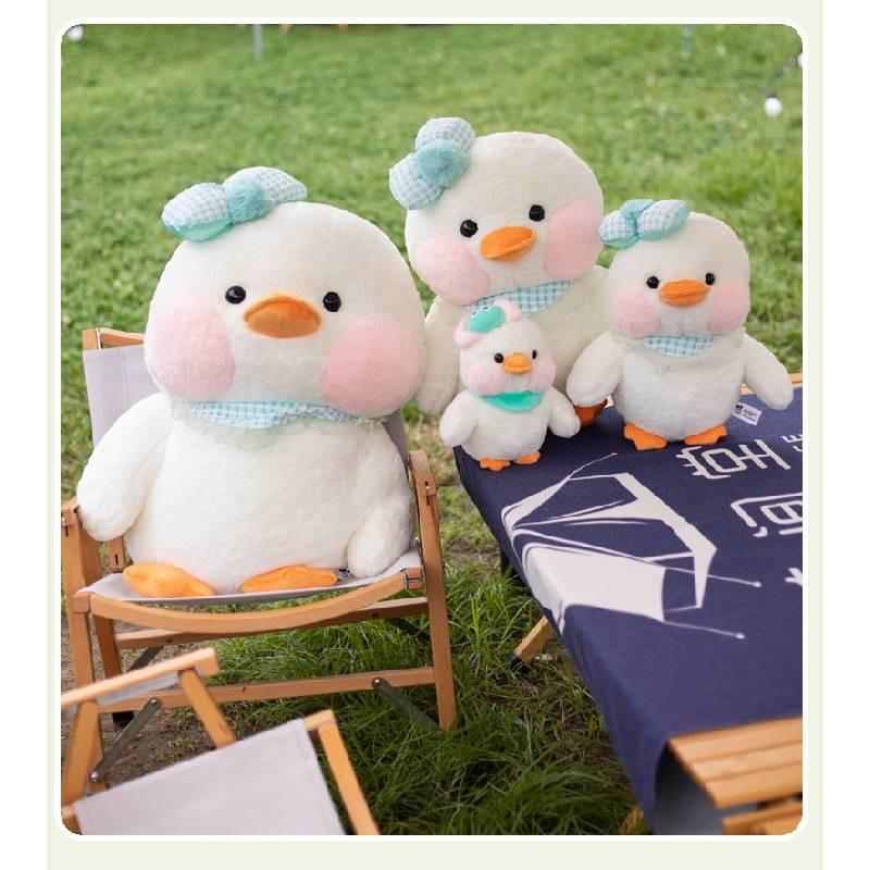 With Duck Fat Bowknot Plush Toy Animal Stuffed Doll Bedroom Decoration Kids Gift